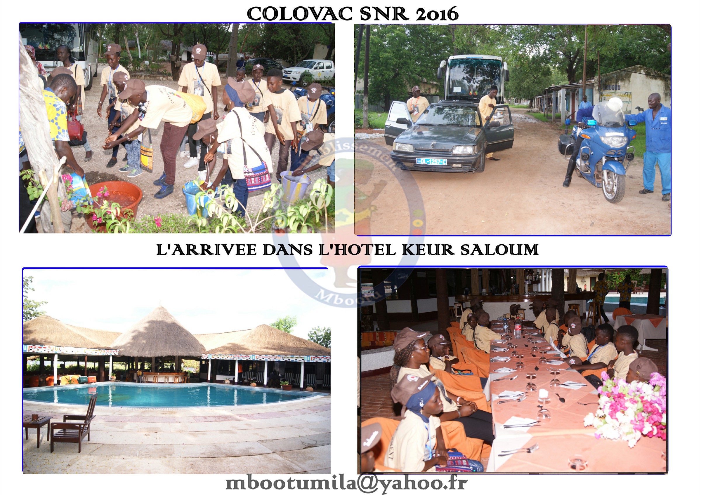 L'arrivée à l'hotel Keur Saloum